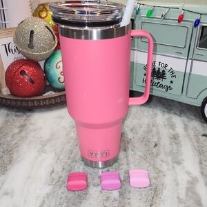 YETI Pink Tumbler with Handle
